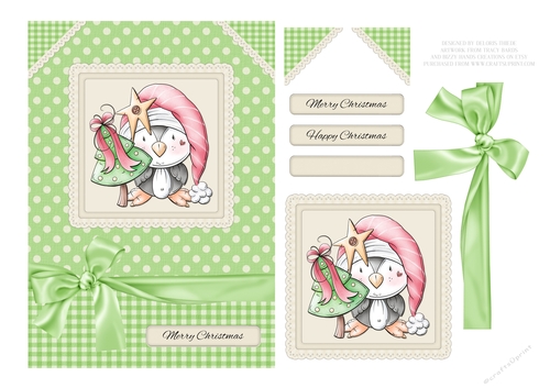 Cute Penguin Holiday Topper