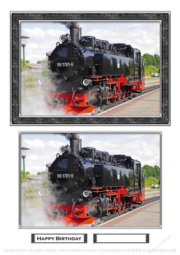 Steam Train Birthday Topper