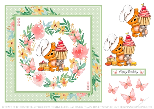 Cupcake Cuties Birthday Topper