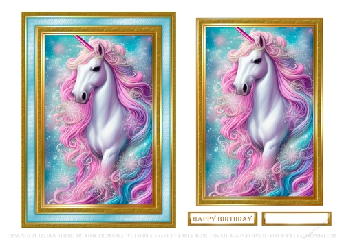 Beautiful Unicorn Birthday Topper