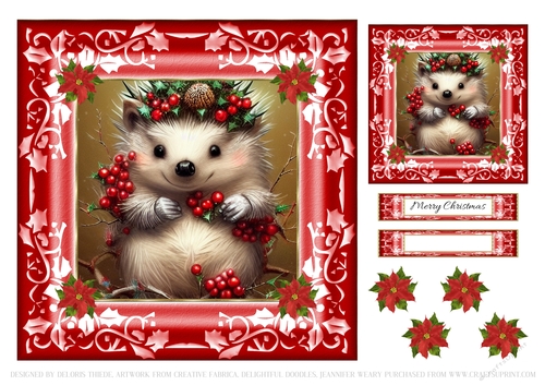 Cute Hedgehog Holiday Topper