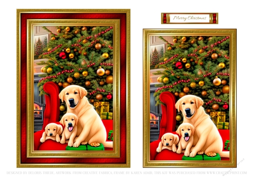 Cute Puppies Holiday Topper