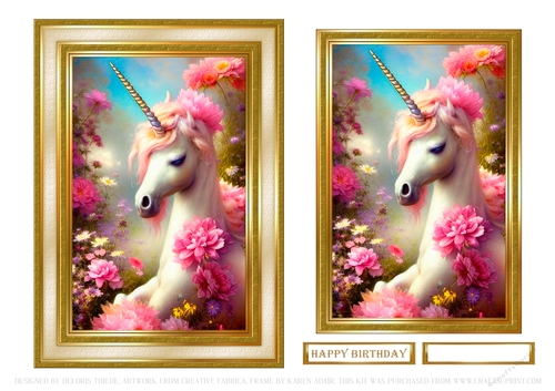 Magical Unicorn Birthday Topper - Card Two