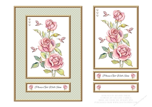 Lovely Roses Get Well Topper - Green