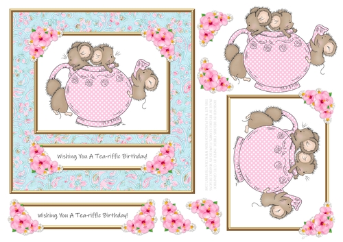 Wishing You A Tea-riffic Birthday - Shabby Chic Colors