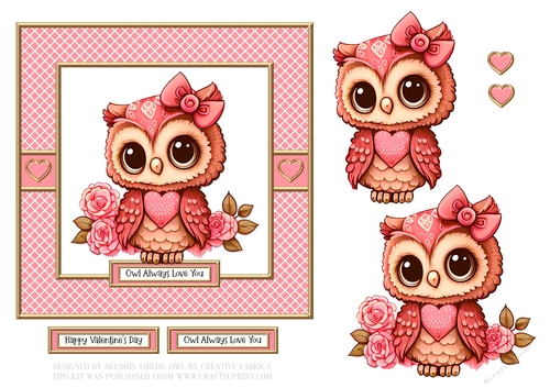 Owl Always Love You Valentines Day Topper