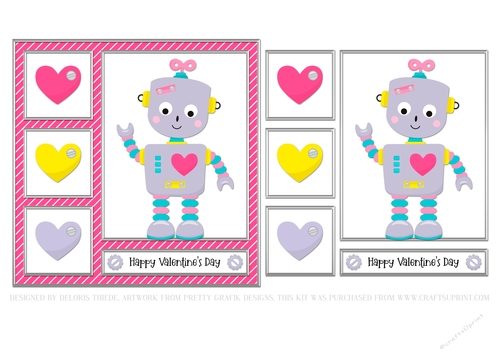 Happy Valentines Day - Robot Card #3