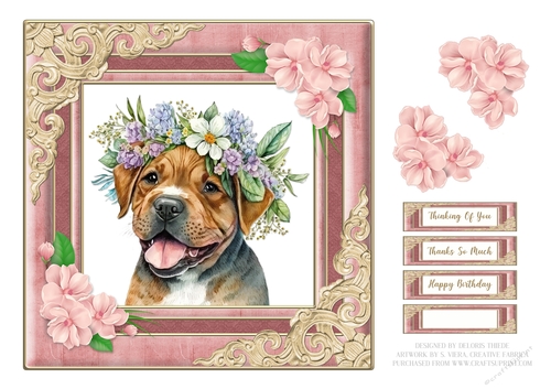 Cute Puppy Topper - Card Three