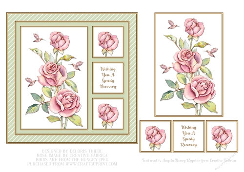Lovely Roses Get Well Topper - Card Four