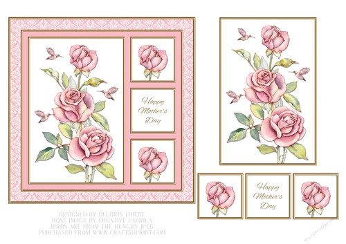 Lovely Roses Mothers Day Topper - Card One