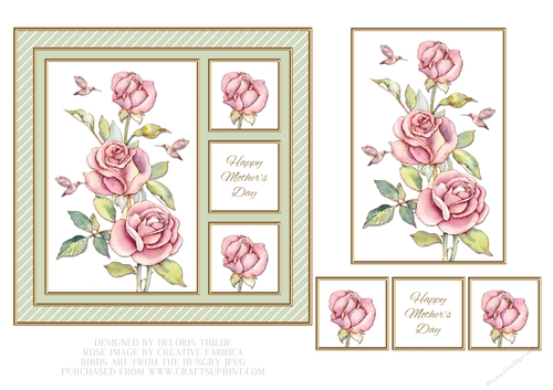 Lovely Roses Mothers Day Topper - Card Four