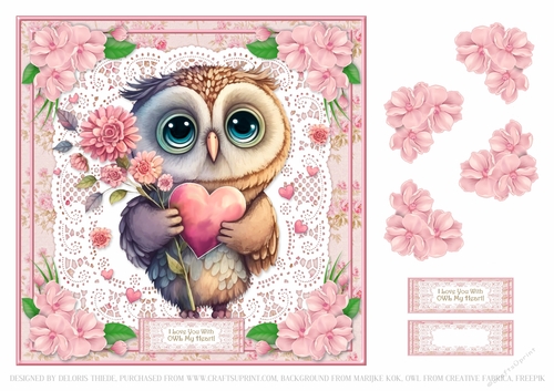 I Love You With OWL My Heart - Card One