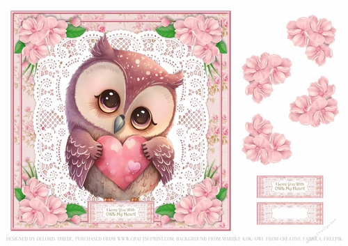 I Love You With OWL My Heart - Card Two