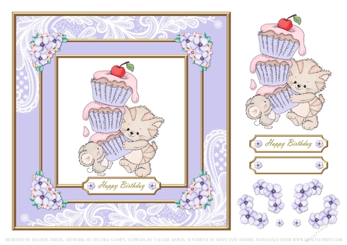 Cute Critters Birthday Topper