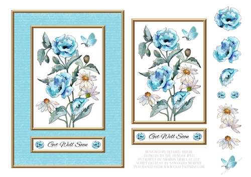 Get Well Soon - Lovely Watercolor Flowers 