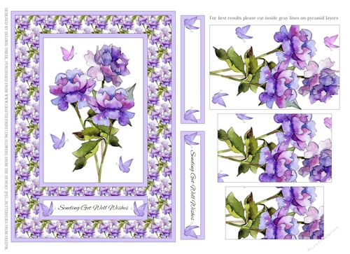Get Well - Lovely Floral Pyramid Topper