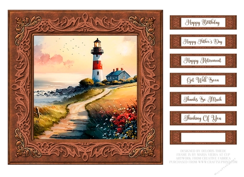 Masculine Lighthouse Topper - Card Two