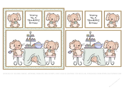 Wishing You A Teariffic Birthday - Card Two