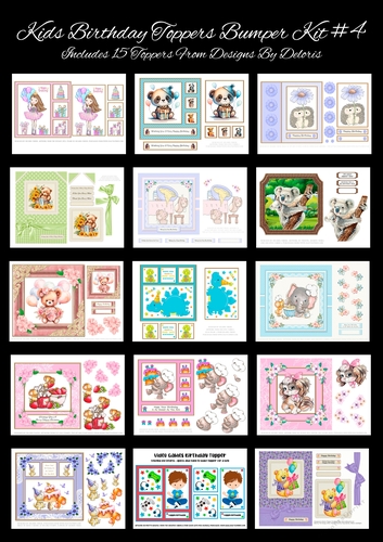 15 Kids Birthday Toppers Bumper Kit #4