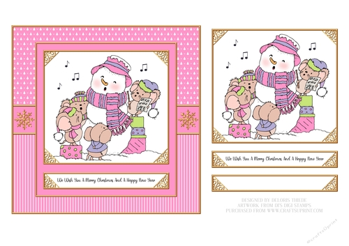 Cute Critters Holiday Topper - Card One