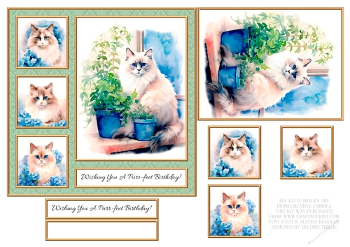 Wishing You A Purr-fect Birthday - Green