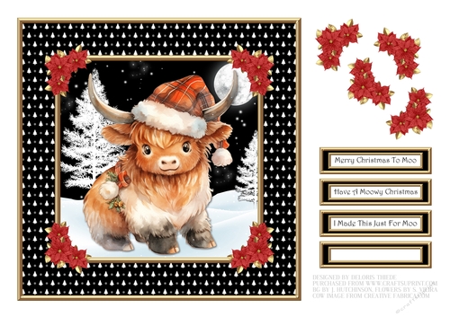 Cute Highland Cow - Card Two