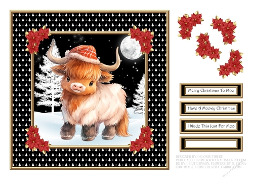 Cute Highland Cow - Card Three