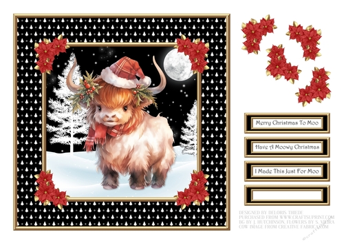 Cute Highland Cow - Card Four