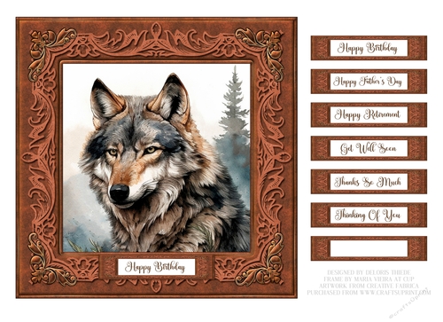 Brown Wolf Birthday/Fathers Day
