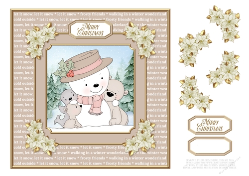 Cute Snowman Holiday Topper - Tan