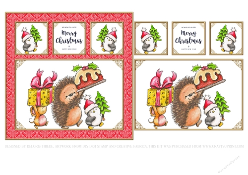 Cute Critters Holiday Topper - Card Two