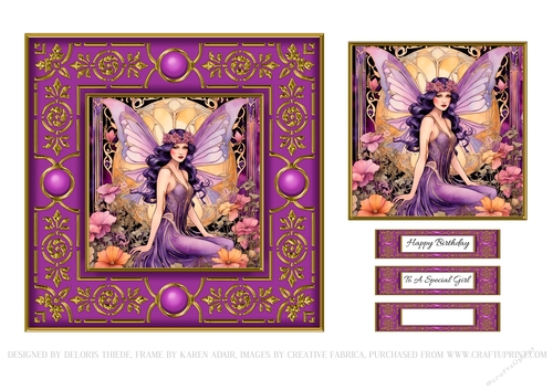 Lovely Art Nouveau Fairies - Card One