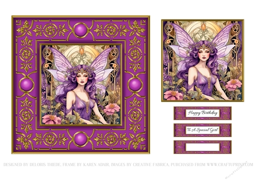 Lovely Art Nouveau Fairies - Card Two