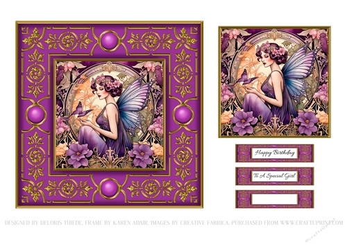 Lovely Art Nouveau Fairies - Card Three