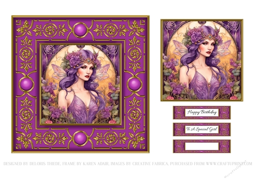 Lovely Art Nouveau Fairies - Card Four