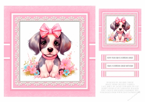 Cute Puppy Birthday Topper