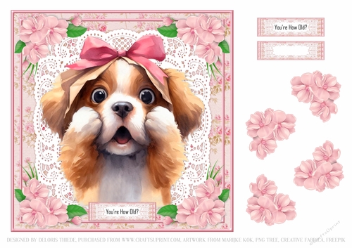 Youre How Old? - Cute Puppy Topper