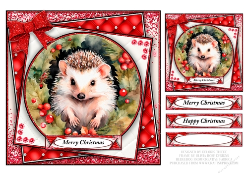 Cute Hedgehog Holiday Topper