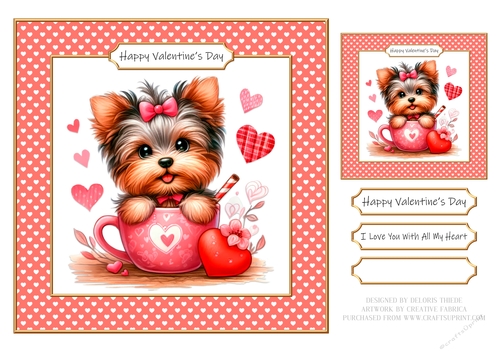 Cute Yorkshire Terrier Valentine 