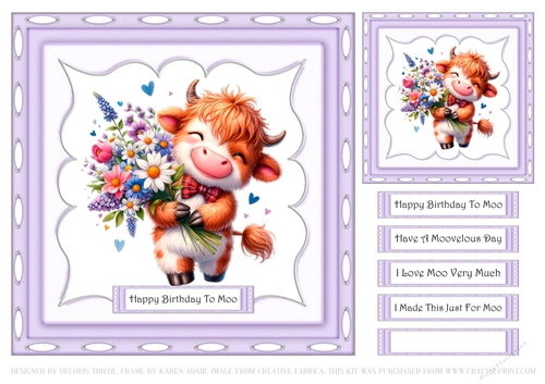Happy Birthday To Moo - Card One