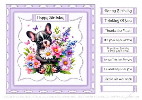 Cute Puppy Topper - One