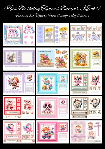 Kids Birthday Toppers Bumper Kit #5