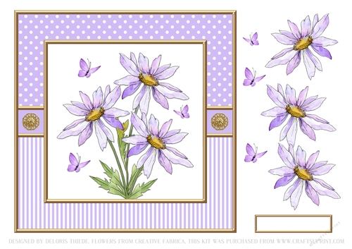 Lovely watercolor daisies - Card two