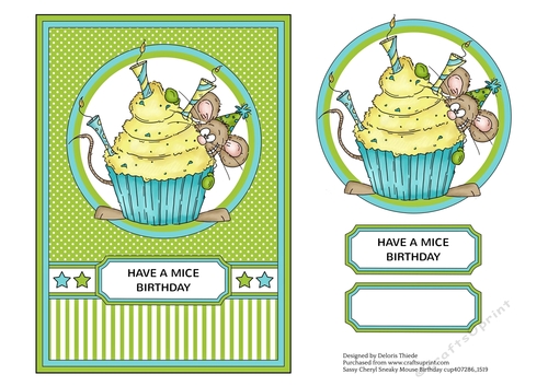 Sassy Cheryl - Sneaky Mouse - Have a mice birthday