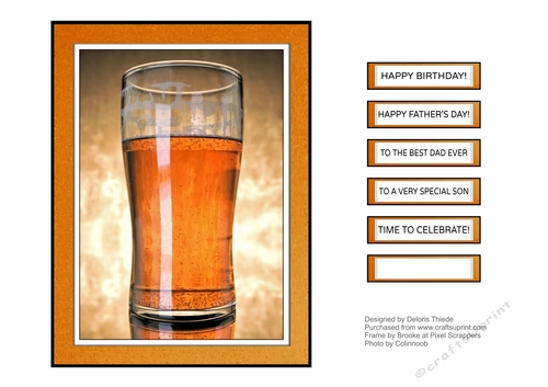 Cheers - Its Time To Celebrate - Beer Card