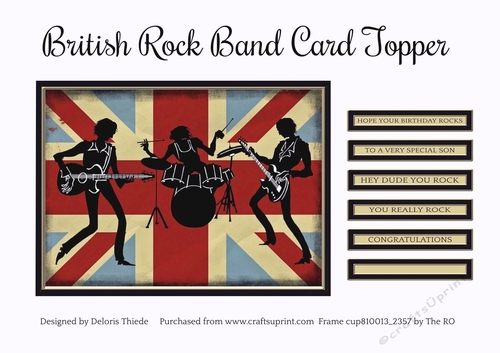 Teenage Boy  Card - British Rock Band 