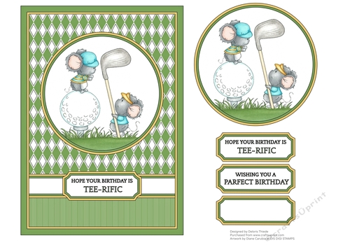 Golfing Card - Hope Your Birthday Is Tee-Rific