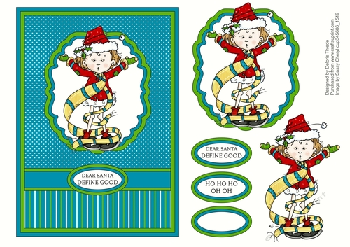 Sassy Cheryl  Ho Ho Ho - Oh Oh Card Topper