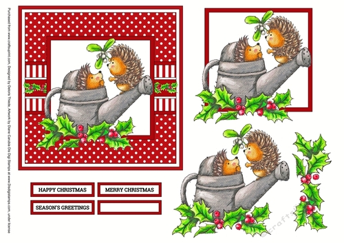 Hedgehog Love Christmas Card 