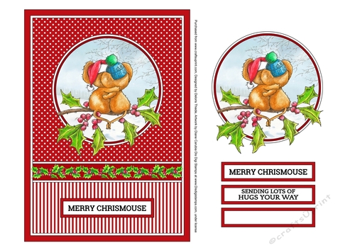 Merry Chrismouse Topper (red/green)